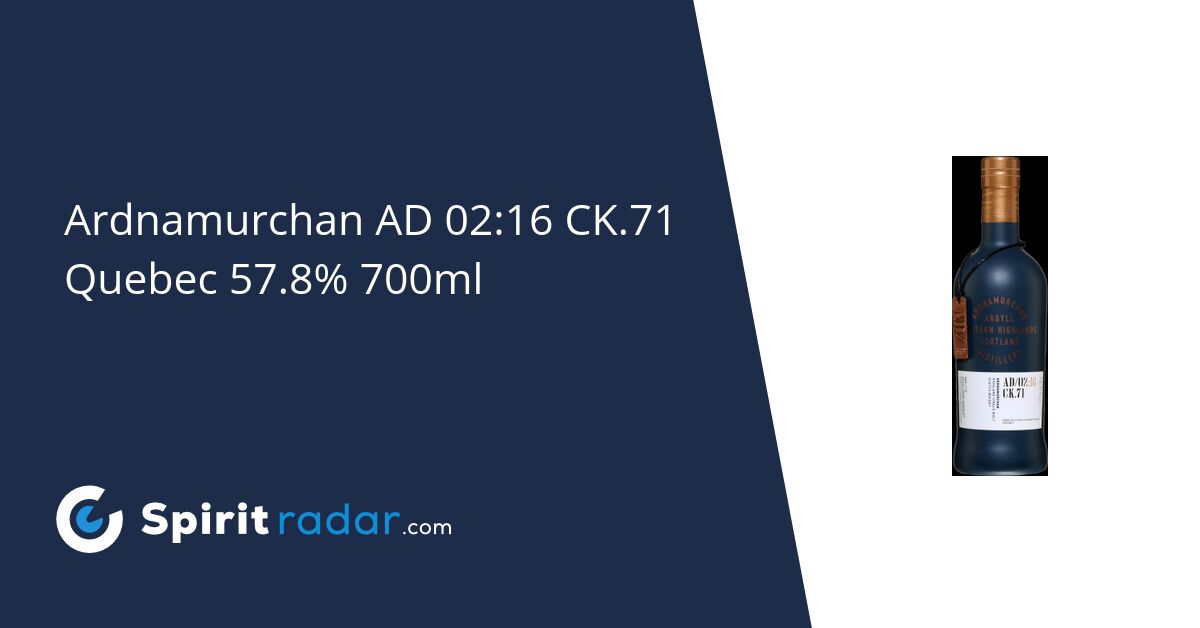 Ardnamurchan AD 02:16 CK.71 Quebec 57.8% 700ml - Spirit Radar