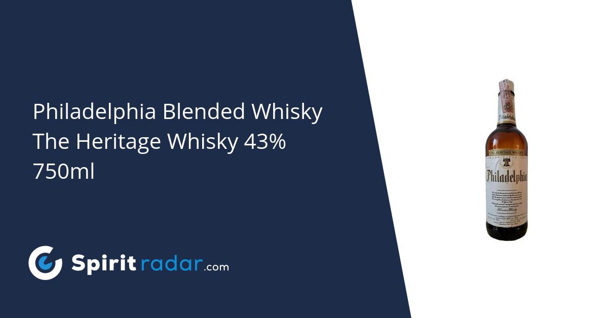 Philadelphia Blended Whisky The Heritage Whisky 43% 750ml - Spirit Radar