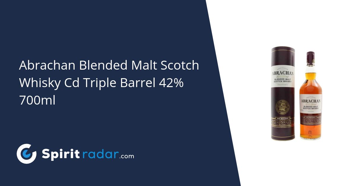 Abrachan Blended Malt Scotch Whisky Spirit - Triple Cd Barrel 700ml Radar LIDL 42