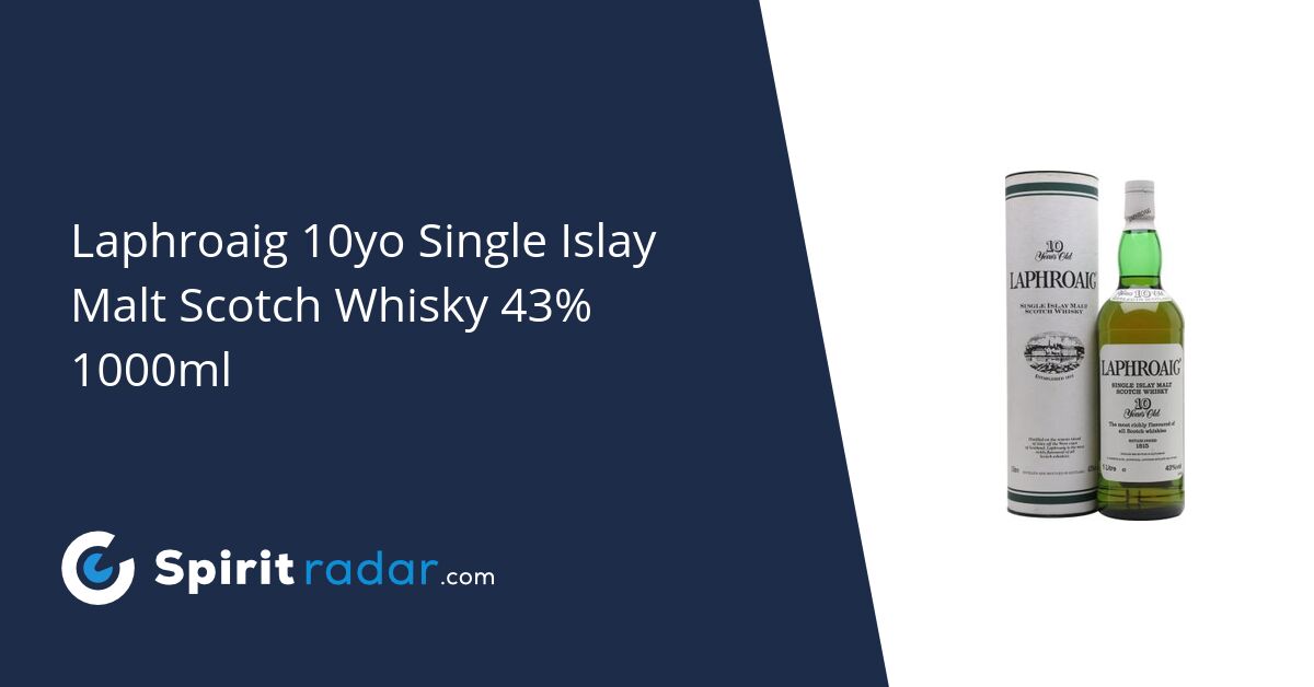 Laphroaig Islay Single Malt Scotch Whisky 10 Year Old [1000ml]