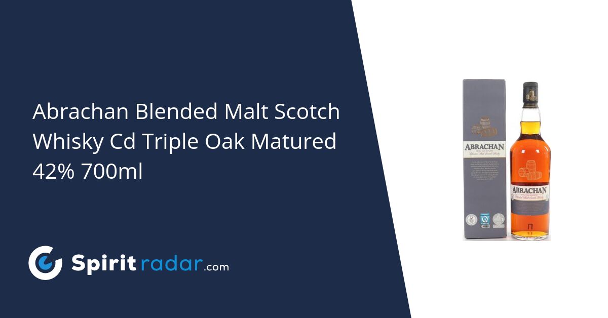 France Triple Malt Matured Oak Radar 700ml Blended - LIDL Spirit Scotch Cd Whisky Abrachan 42%