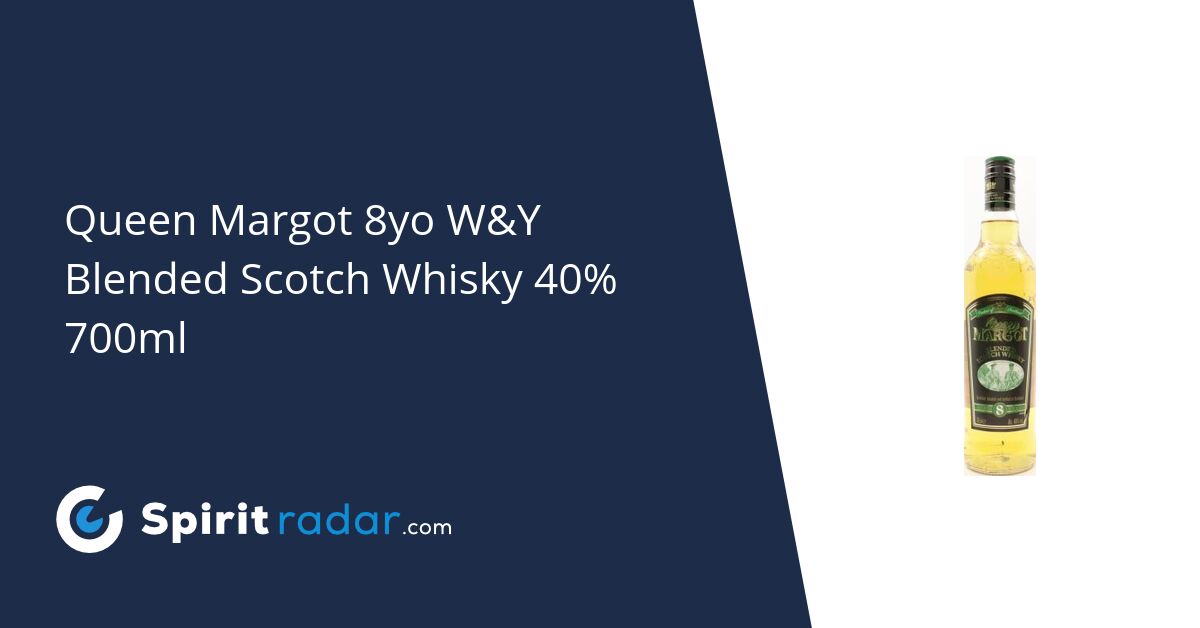 - 8yo Margot 700ml Queen Spirit Whisky Blended Radar Scotch W&Y 40%