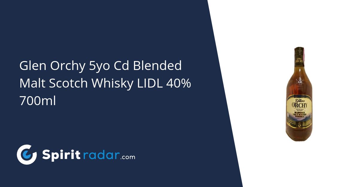 40% Spirit 700ml 5yo Glen Scotch Whisky Radar Blended Malt LIDL - Cd Orchy