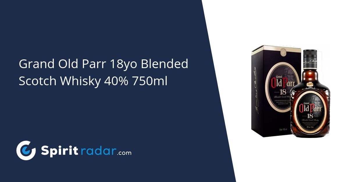 Grand Old Parr 18yo Blended Scotch Whisky 40% 750ml - Spirit