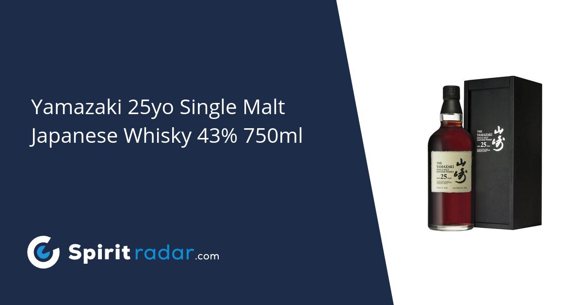 Yamazaki 25yo Single Malt Japanese Whisky Sherry Cask 43 750ml