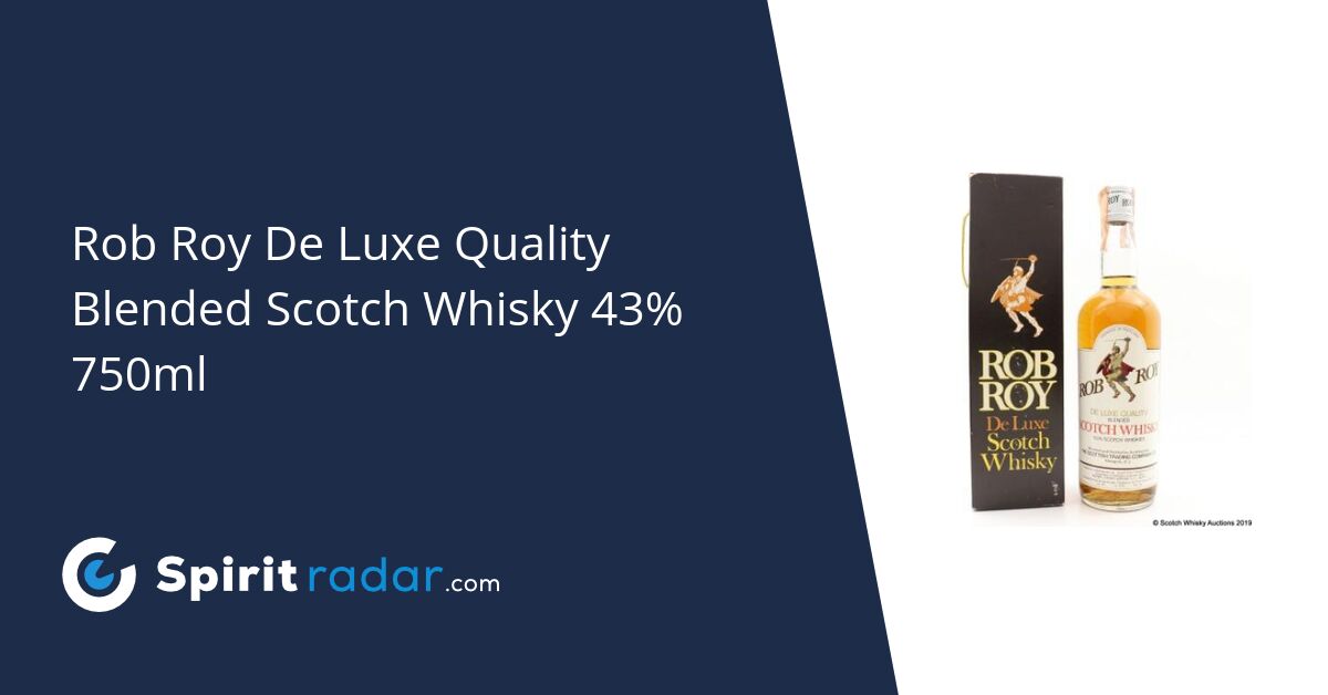 Rob Roy De Luxe Quality Blended Scotch Whisky 43% 750ml - Spirit Radar