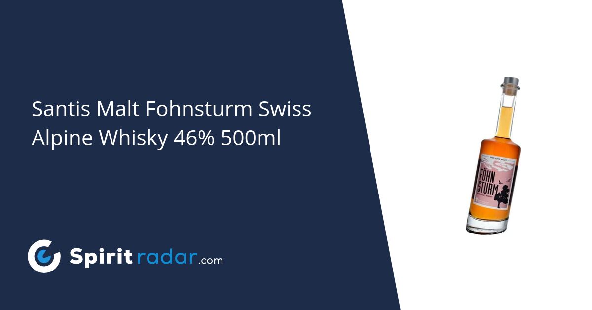 Santis Malt Fohnsturm Swiss Alpine Whisky 46% 500ml - Spirit Radar